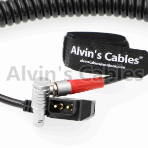 Zacuto Gratical Eye Viewfinder Power Coiled Cable Right Angle 2 Pin To D-Tap