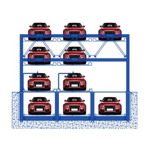 Cheap Pit Type Puzzle Car Parking System 4 Level Garage Car Storage Lift for sale
