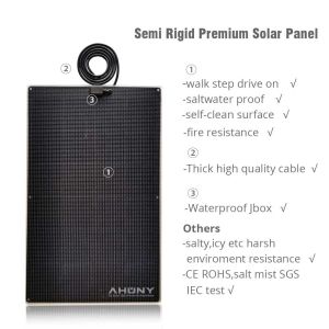 80w Mono Rigid Sunpower Bifacial Solar Panels Transparent Solar Panel High