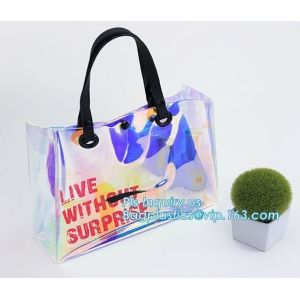 custom pvc handle bag,pvc gift bag, packaging packing handle bag with button