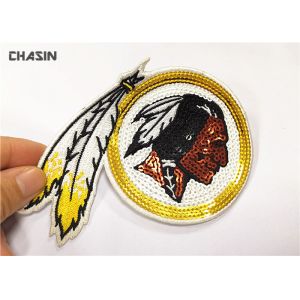 China 3 Tall Eco - Friendly Sequin Embroidery Patches For Woman Clothes on sale