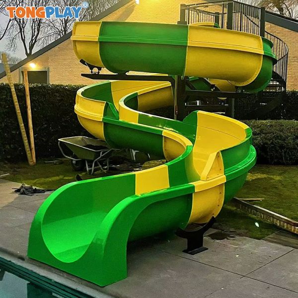 Quality Commercial Outdoor Spiral Water Slide with Max Capacity >500kg and Allowable Passenger >8 for Water Parks and Swimming Pools wholesale