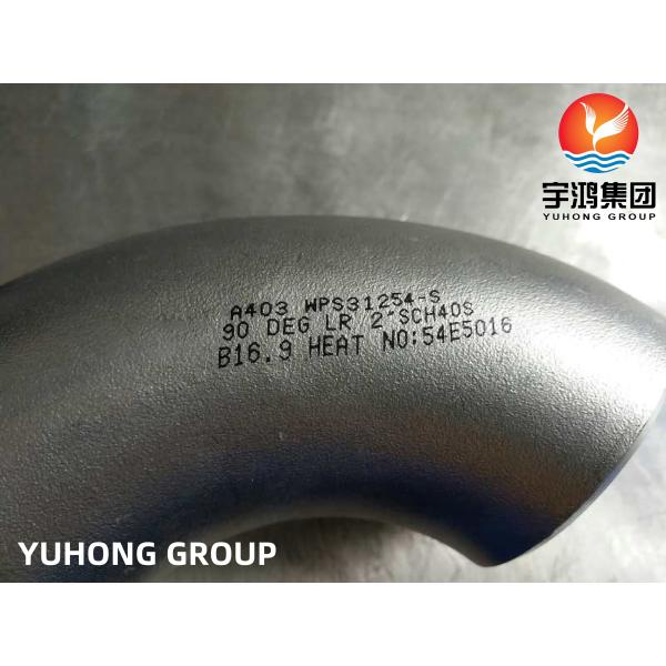 Super Duplex Steel Pipe Fittings , ASTM A403 UNS S31254 / 254 SMO / 1.4547 Butt