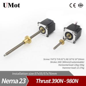 1300m.Nm Holding Torque Umot 57mm Nema 23 Linear Stepper Motor with T8/T5/T10