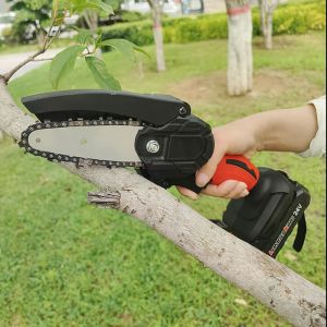 4 Inch Handheld Mini Chainsaw 350W Wood Cutting Lithium Chainsaw