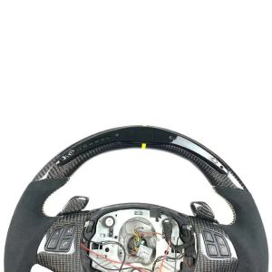 Maserati Series Flat Buttom Customized Steering Wheel With Shiny Black Carbon