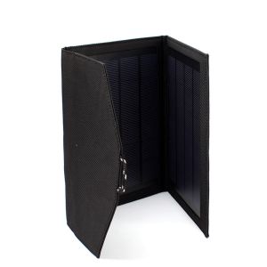 Foldable Solar Mobile Phone Charger 14 Watt 5 Volt Black / Red For Tablet PC