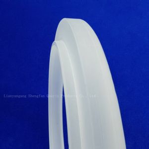 Customized Processing High Purity Frosted Quartz Irregular Ring Flange Glass