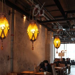 Turkish Bohemia moroccan Mediterranean stained glass pendant light（WH-DC-39)