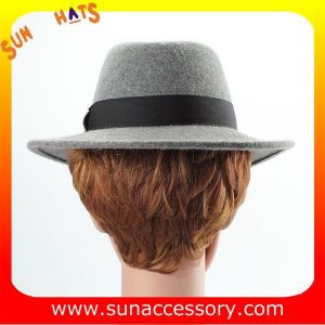 1436 Sun Accessory mix grey wool felt safari mens fedora hats ,Shopping online