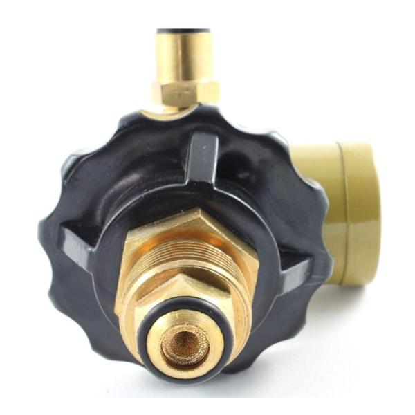Balloon Inflator Brass Yellow Helium Gas Regulator with Hand Tight Cylinder Gauge