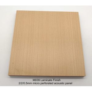 Natural Oak Veneer Microperf Micro Perforated Acoustic Panel Customized