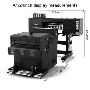 DTF Printing Dual I3200 Head T-Shirt Printing Machine 24'' Print Width Powder