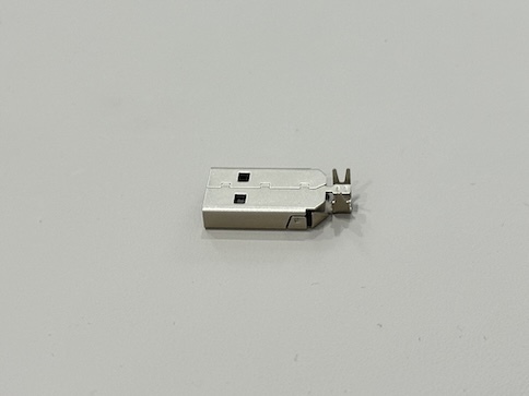 USB 2.0 AM Connector Two-Piece Metal Shell | 24.7mm Length | 2.2mm Cable OD | Electrical Wire Terminal Connector for Data & Power Transmission
