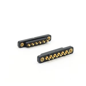 Customized Spring Loaded Connector Gold Plating 6 Pin Pogo Connector Male And