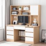 Home Student Study Table Writing Bookcase Bookshelf All-in-One Desk for Simple
