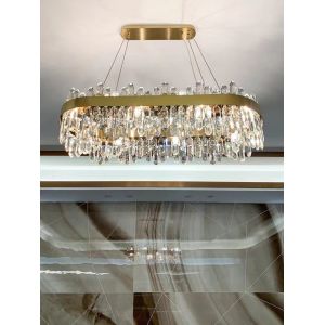 110V 240V E12 E14 Brushed Stainless Steel Entryway Chandelier Lighting For
