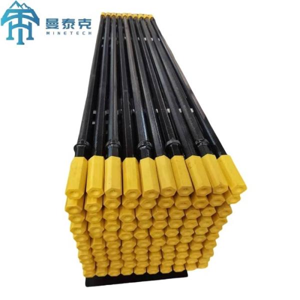 Quality 11° Tapered Hexagonal Drill Rod Work With Tapered Drill Bit Together wholesale