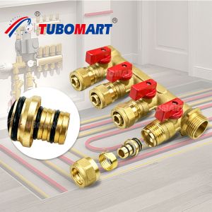 Multiple Outlets 1/2 Inch Brass Pex Manifold 150 Psi With High Temperature