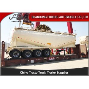 China 80T 60m3 Four Axles Cement Tanker Semi Trailer With Air Compressor on sale
