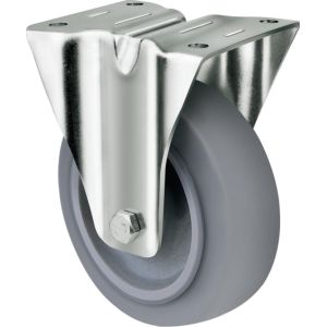 China TPR Elastic Thermoplastic Rubber Casters , Black Industrial Rubber Casters on sale