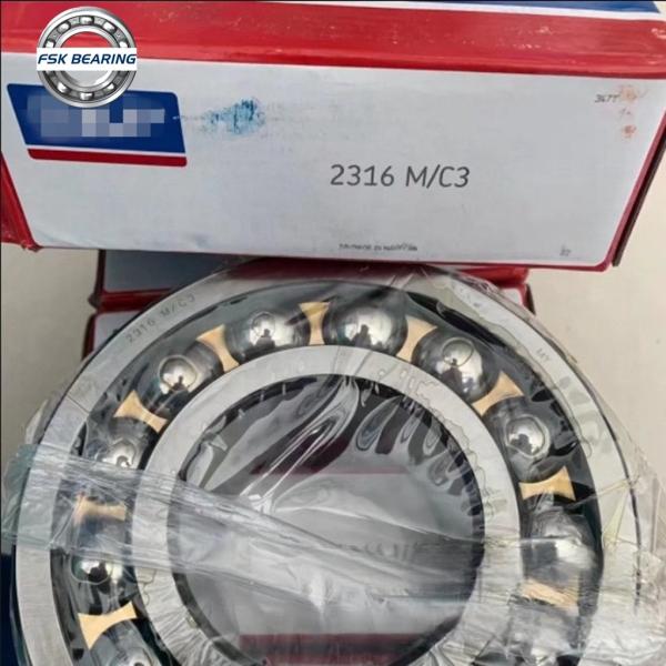 High Speed 2316 M/C3 Self-Aligning Ball Bearing 80*170*58mm Light Load And Low