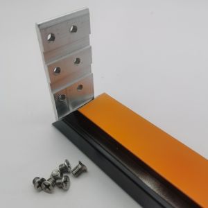 L Shape Aluminium Hardware Aluminum Joint Corners For Two-Track slim Sliding