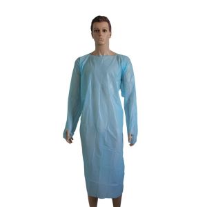 Cheap Smooth Disposable Isolation Gowns Apron - Style Neck With Thumb Hooks M/L/XL for sale