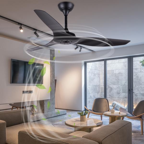 ABS Blade American Ceiling Fans Living Room Black 52 Inch Ceiling Fan