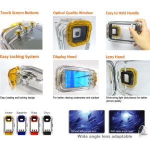 100% Test And Vertify IPX8 40Meters Waterproof Case For Samsung S3 S4 Multi