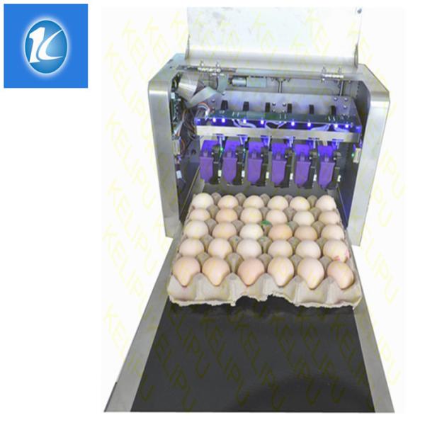 SGS Egg Stamping Equipment / Egg Printer Machine With 6 Head