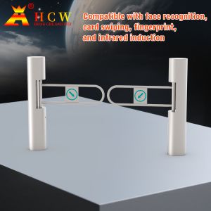 HCW Stainless Steel Barrier Turnstile Gate with Adjustable Channel Width (600