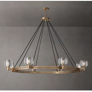 K9 Glass Custom Large Chandelier