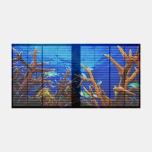 800W/m2 Maximum Power Transparent Glass LED Grille Screen for Indoor Outdoor