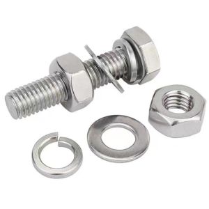 China Hex Head Bolt With Nut And Washer M8 M10 Stainless Steel A2 Hexagon Bolts Fasteners on sale