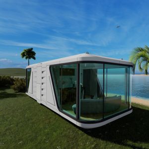 Portable Living Space Capsule | Prefabricated Module with Outdoor Balcony and