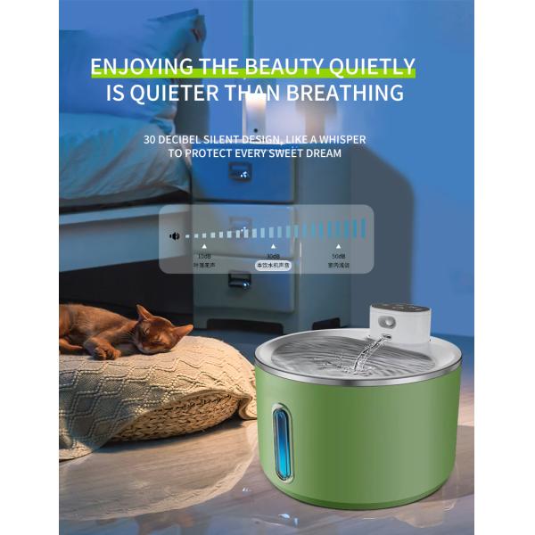 Stainless Steel Original Color 4L Pet Water Dispenser For Cats And Dogs Automatic Fountain