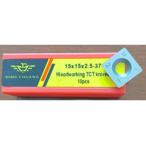 Square Radius Shape Carbide Cutting Tool Inserts 15x15x2.5-37°