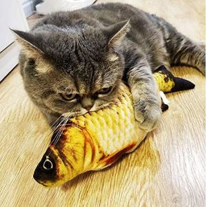Floppy Fish For Cats Fish Shape Realistic Fluffy Catnip Doll Interactive