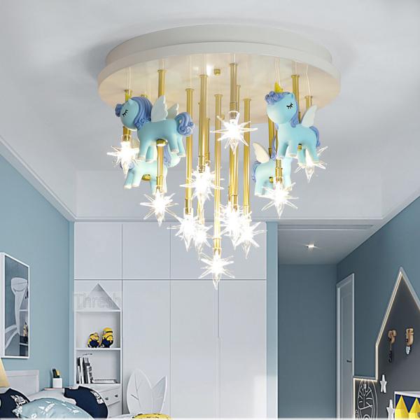 Nnicorn Shape Led Cute Bedroom Lights For Girls Baby Room Light For Kids Room Chandelier(WH-MA-137)