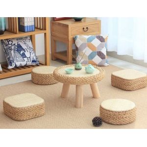 The cane makes up tatami tea table window table of the sitting room windows