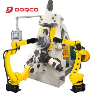 Automated Vertical Ring Rolling Machine 240 Pieces/Hour KUKA210 Robot