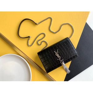 Medium Kate Tassel Red YSL Saint Laurent Woc Zipper Closure