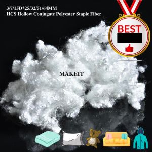 15D Virgin Stuffing Polyester Staple Fiber HCS Hollow Conjugated Style