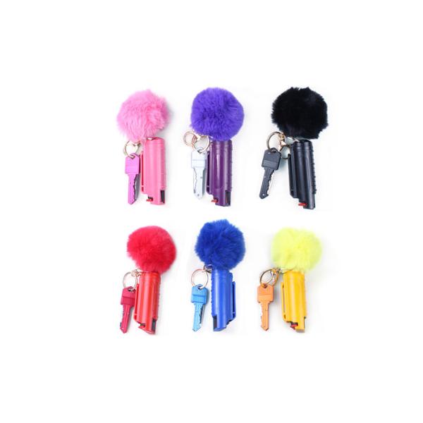 Quality 20ml Pepper spray keychain Knife Plush Ball Pendant Suit Personal Defense wholesale