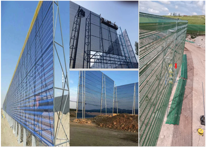 0.9mm Thickness Red Wind Dust Controlling Nets For Power Station Protection