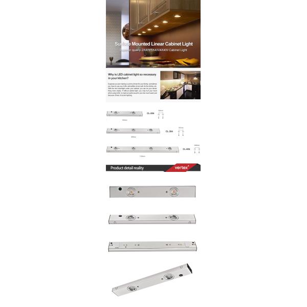 Wall Mounted Cabinet Linear Light 3000k LED Kitchen Cabinet Under Lighting