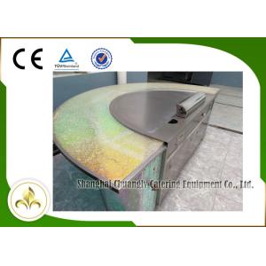 8 Seats Stainless Steel Electromagnetic Heating Semi-Circle Shape Teppanyaki