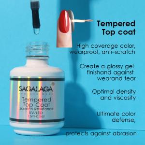 No Wipe Matte Nail Top Coat and Long Lasting Base Coat Nails Uv Lamp in 15ML