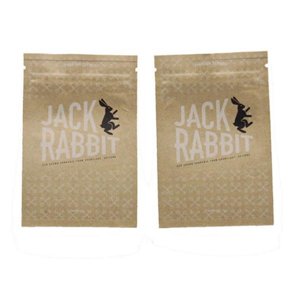 Paper Kraft Bag Stand up Zipper Kraft Paper Pouch Waterproof Zipper Sealed Resealable